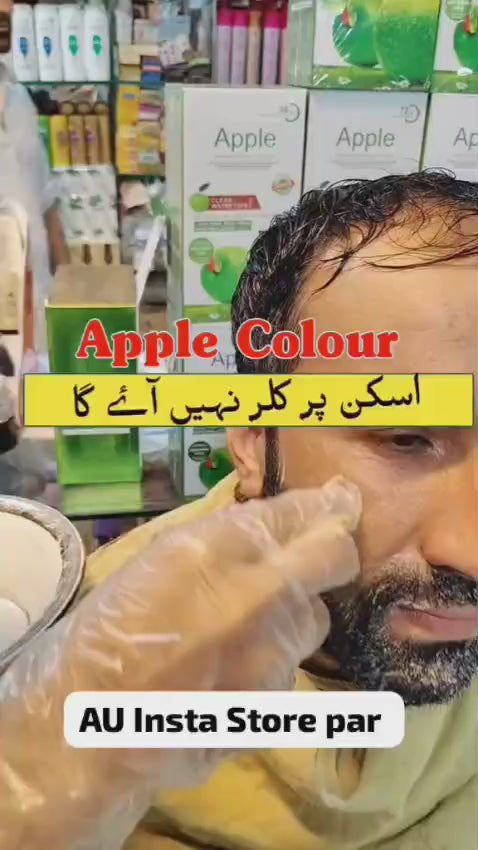ایپل بالوں کا کلر جو صرف بالوں کو رنگ دے جلد کو نہیں  لگے